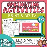 Spring Worksheets for Higher-Level Critical Thinking Skills