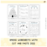 Spring Worksheets with Cut and Paste 2022