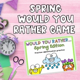 Spring Would You Rather Identifying Fractions Google Slides Game