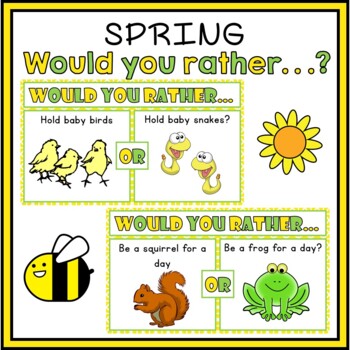 Would You Rather? Spring Cards for Kids