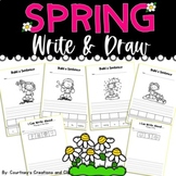Spring Write and Draw Cut and Paste First Grade or Kinderg