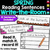 Spring Write the Room Activity for Sentence Writing and Reading