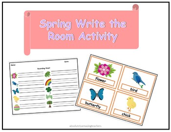 Preview of Spring Write the Room Activity-centers-small group-ELA-Writing