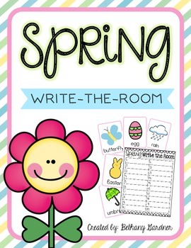 Preview of Spring Write-the-Room Freebie