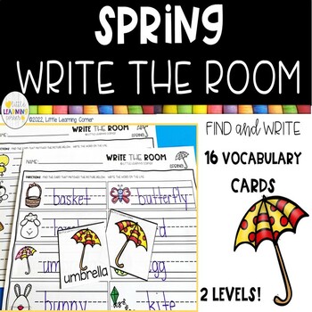 Preview of Spring Write the Room Sensory Bin Activity