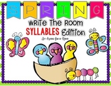 Spring Write the Room - Syllables Edition