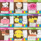 Spring Writing Activities with Farm Animal Craft Toppers