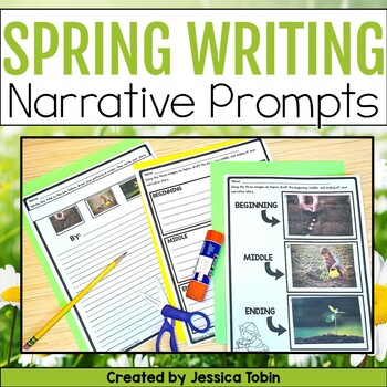 Preview of Spring Writing Prompts, Narrative Writing Activities, Graphic Organizers, Papers