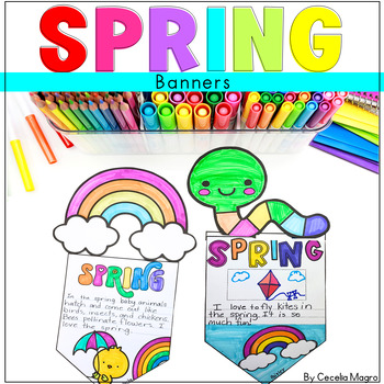 Preview of Spring Writing Activities Spring Writing Banners and Craft