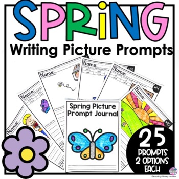 Preview of Spring Writing Activities with Picture Prompts Writing Journal 