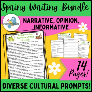 Preview of Spring Writing Bundle-Narrative-Opinion-Informative-Writing Centers