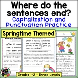 Spring Writing Capitalization and Punctuation Practice | Digital and Print