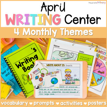 Preview of April Spring Easter Earth Day Writing Center, Journal Activities, & Prompts