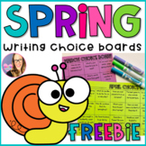 Spring Writing Choice Boards (March, April, and May) FREEBIE