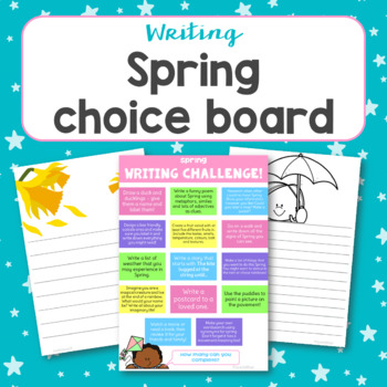 Preview of Spring Writing Choice board