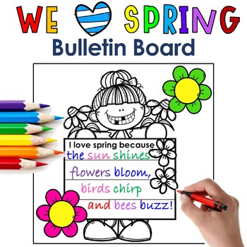 Preview of Flower Craft No Prep Spring Activities for May Bulletin Board Ideas