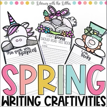 Preview of Spring Writing Prompts Spring Crafts Easter & St. Patrick's Day Activities