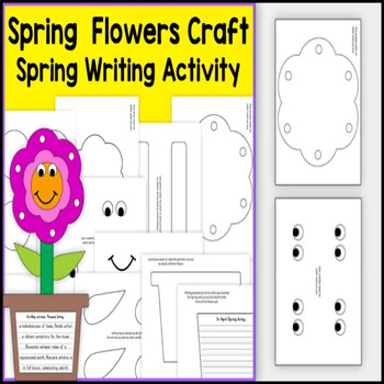 Preview of Spring Writing Craftivity | Spring Flowers Craft & Writing Worksheet