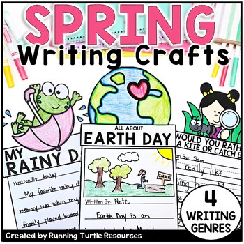 Preview of Spring Writing Crafts, April Writing Prompts, Informative, Narrative, Opinion