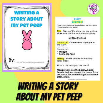 Preview of Spring Writing Graphic Organizer, Example, and Template