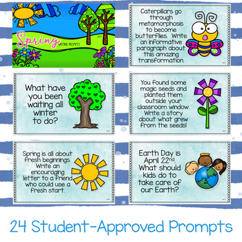 Spring Writing Journal Prompts PowerPoint by Kylie Sev | TpT