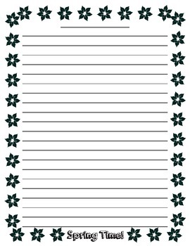 spring writing lined paper by teacher vault teachers pay