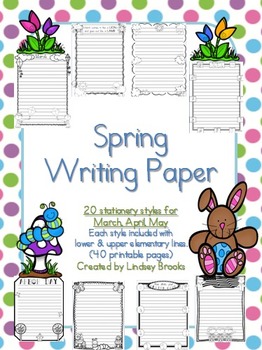 Spring letter writing paper