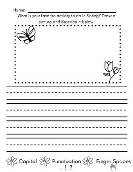 Spring Writing Paper by Bugbee Teacher Shop | TPT