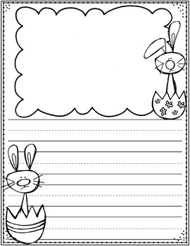 Spring Writing Paper ... Rabbit Writing Paper - Freebie! by Fran Cook