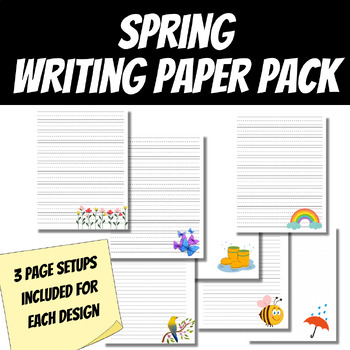 Spring Writing Paper Pack by Ms Roebbeke in 4th | TPT
