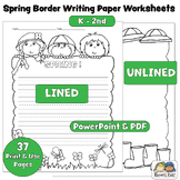 Writing Paper W/WO Lines Spring Theme K-2nd (Karen's Kids 