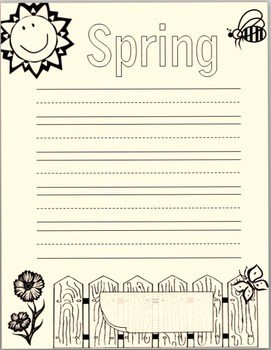 Spring Writing Paper - early by 5th Grade or Bust | TpT