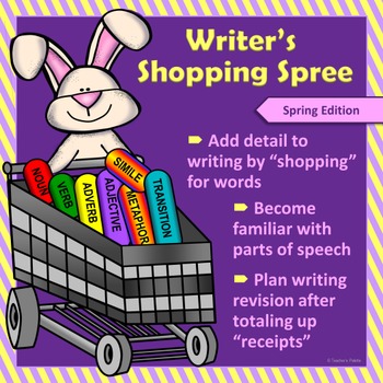Preview of Spring Writing & Parts of Speech Center Activity: Writer’s Shopping Spree