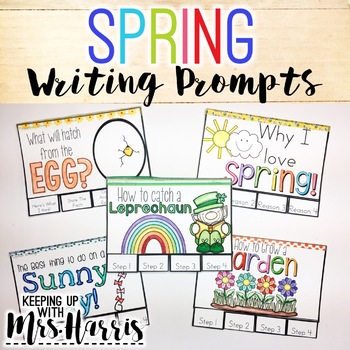 Preview of Spring Writing Prompt Booklets