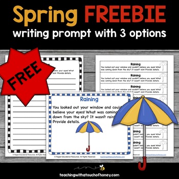 Spring Writing Prompt FREEBIE by Teaching With a Touch of Honey | TpT