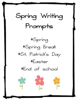 Spring Writing Prompts by First Grade Fireworks | TPT