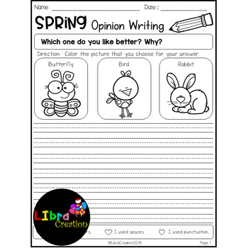 Spring Writing Prompts by Sue Kayobie | Teachers Pay Teachers