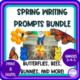 Spring Writing Prompts Bundle : Butterflies, Bees, Bunnies