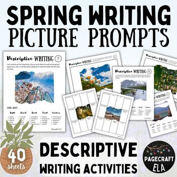 Preview of Spring Writing Prompts | Descriptive Creative Writing | Differentiated Planning