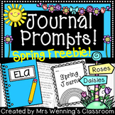 Spring Writing Prompts FREEBIE! (Spring Journals!)