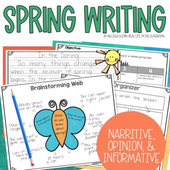 Preview of Spring Writing Prompts - Informative Narrative and Opinion