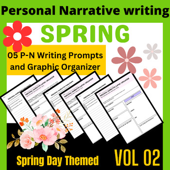 Preview of Spring Writing Prompts, Personal Narrative Writing Activities,Graphic Organizers