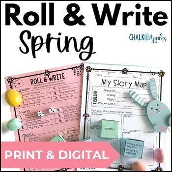 Preview of Spring Writing Prompts - Roll & Write Center