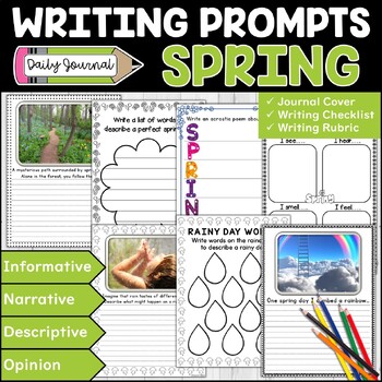Preview of Spring Writing Prompts | Spring Writing Journal