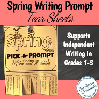 Spring Writing Prompts Center by Carrberry Creations | TpT