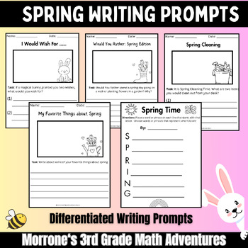 Spring Writing Prompts: Upper Elementary Grades 2-5 | TPT