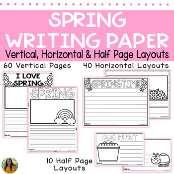 Spring Writing Paper NO PREP Seasonal Printable Writing Paper, Prompts ...
