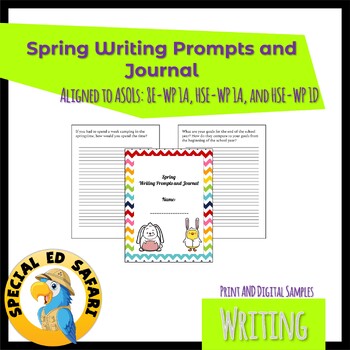 Spring Writing Prompts and Journal- VAAP and SPED by Special Ed Safari