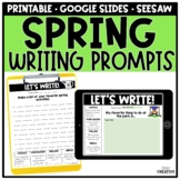 Spring Writing Prompts for 2nd Grade | 1st Grade | Journal
