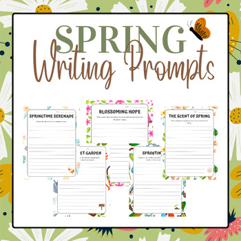 Spring Writing Prompts for Beginning Writers by DJO's Resource Room